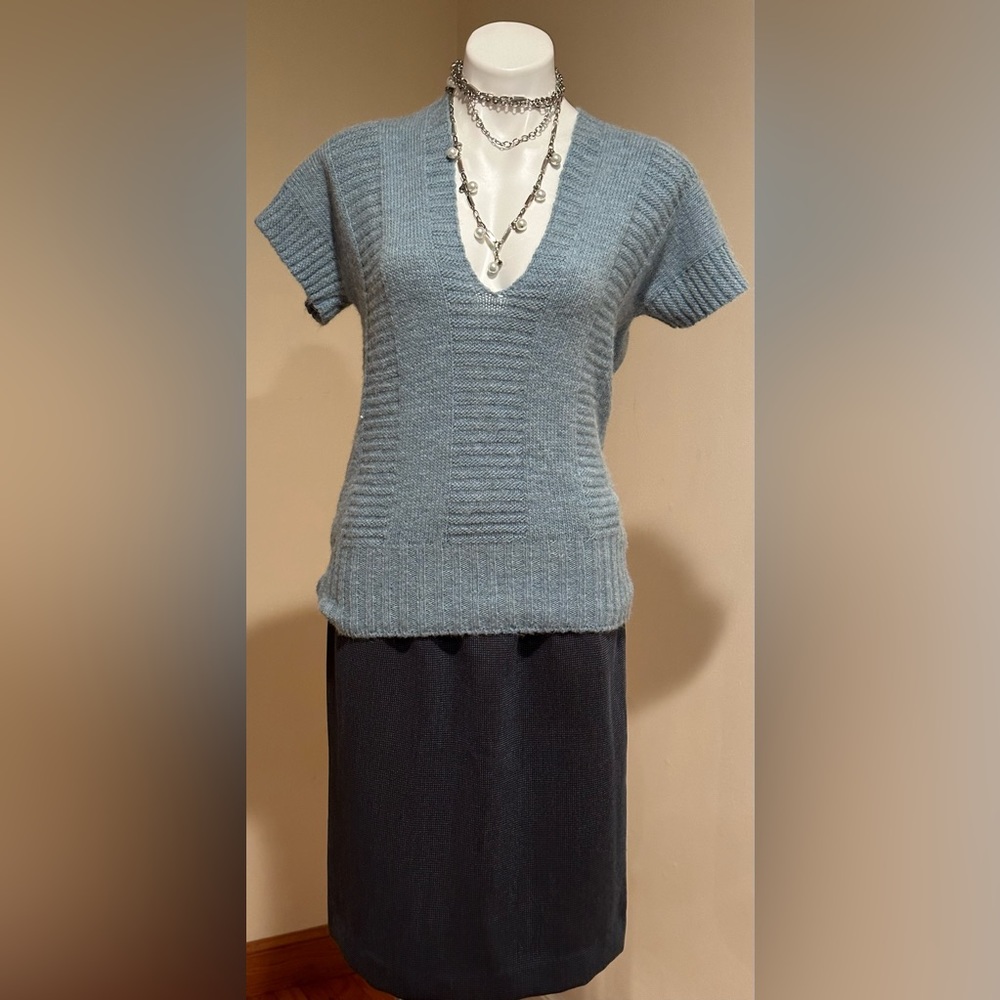Linea Maglia Alpaca Blend Sweater in Colbalt Blue SZ M Made In Italy - Picture 4 of 9